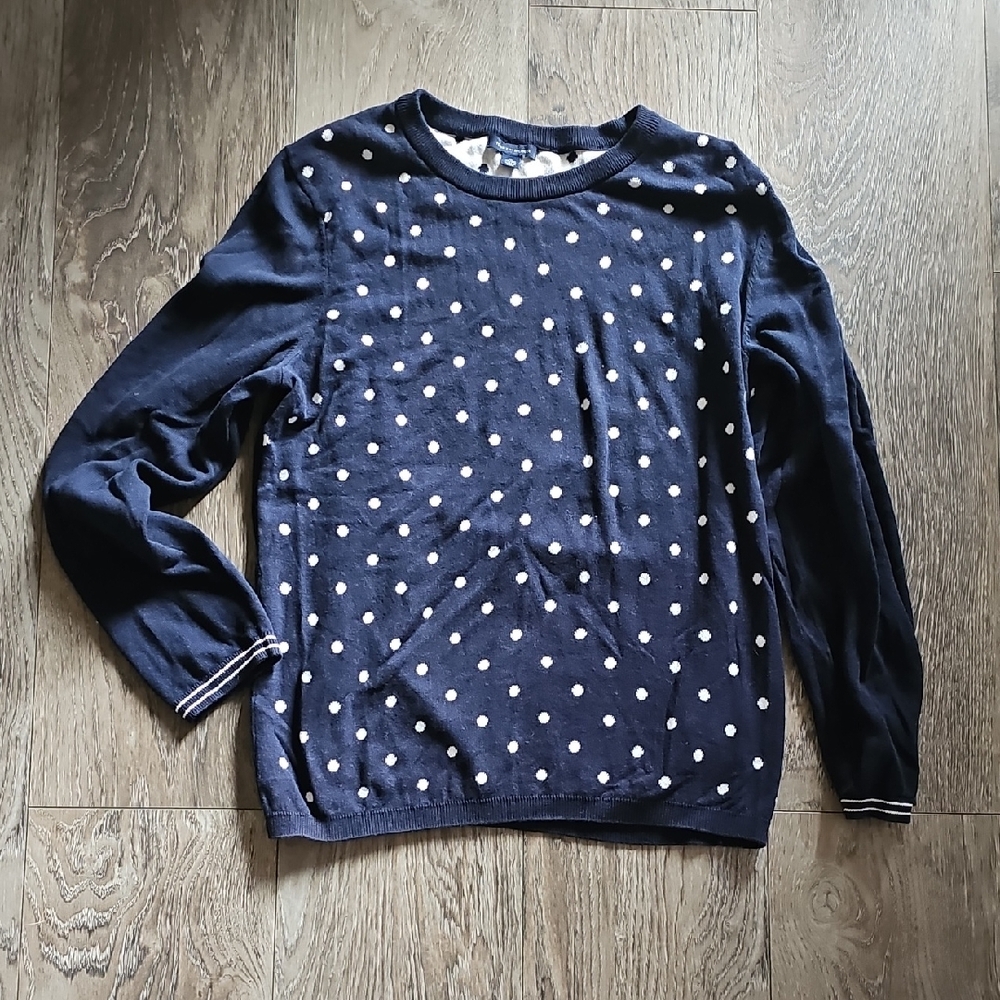 Tommy Hilfiger Navy and White Knit Sweater